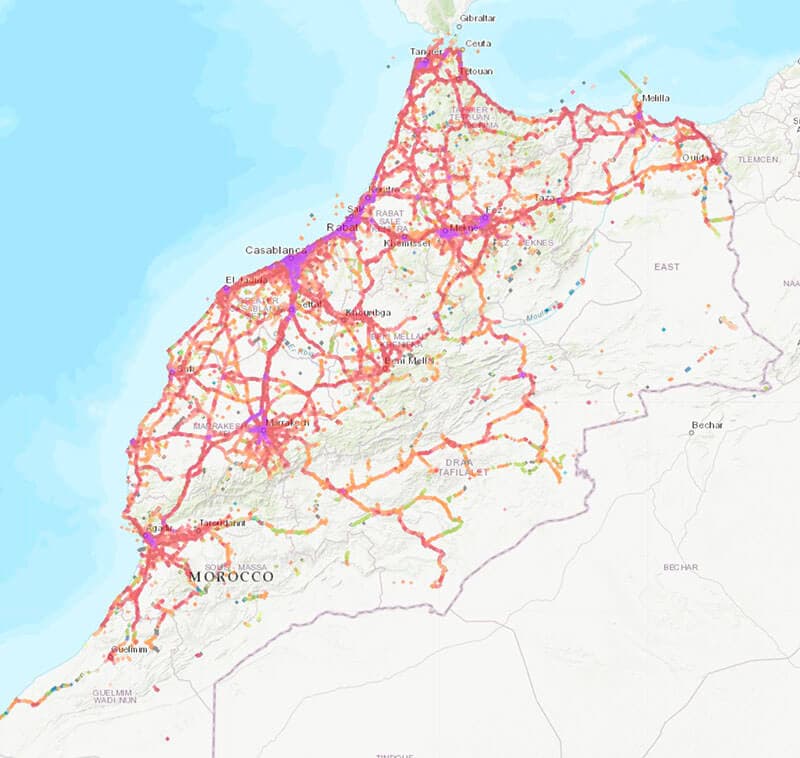 Copertura eSIM in tutto il Marocco