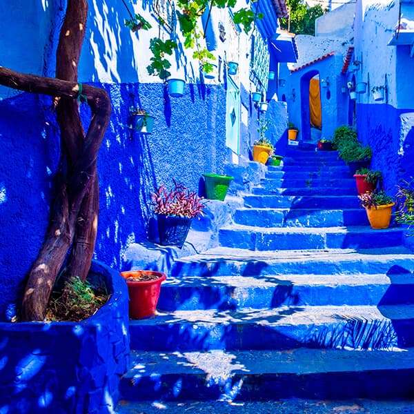 Utilizzo di eSIM nella città blu di Chefchaouen